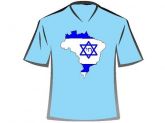 Camisa Personalizada Mapa Do Brasil Na Bandeira De Israel